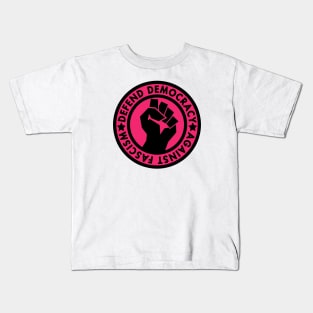 Defend Democracy Against Fascism - Hot pink 1 Kids T-Shirt